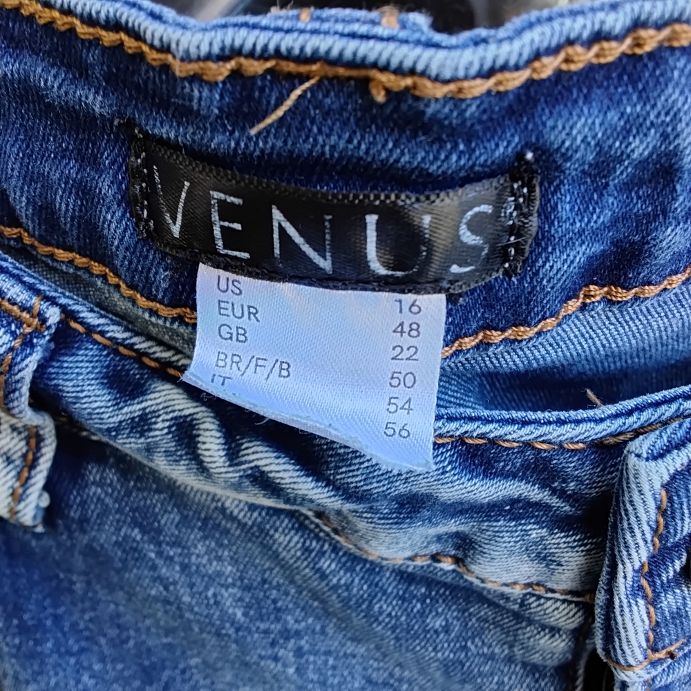 VENUS Blue Floral Embroidered Skinny Jeans - Picture 5 of 6